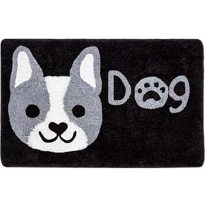 ZebraSmile Cartoon Dog Entryway Mat for Shoes Bath Rug, Soft Microfiber Bathmat